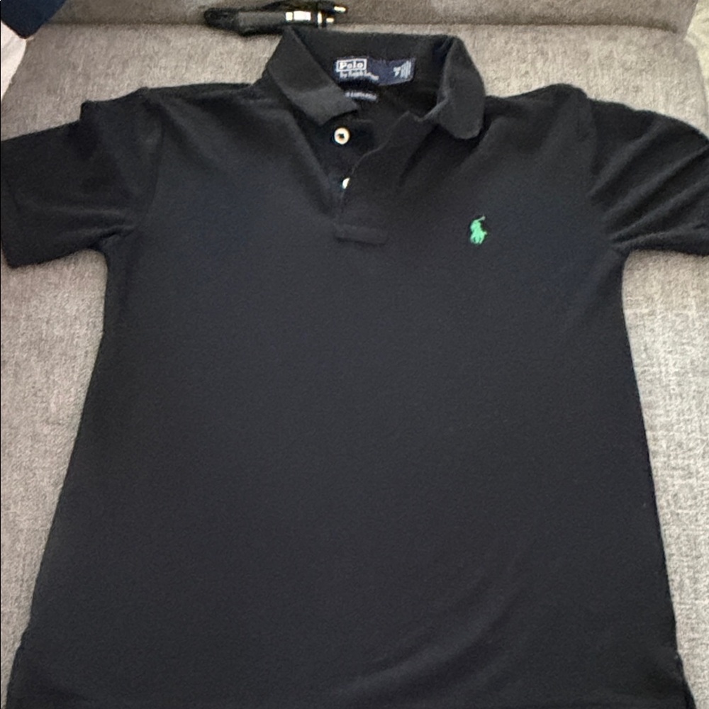 Ralph Lauren Black Polo with Green Emblem - the earth polo